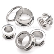 50 Pcs Extra Large 316L Surgical Stainless Steel Screw Fit Flesh Tunnels.