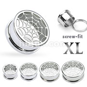 50 Pcs of Large Size 316L Surgical Steel Hollow Spider-Web Screw Fit Tunnels