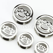50 Pcs of Large Assorted Size 316L Surgical Steel Brassknuckle Screw-Fit Tunnel Plug