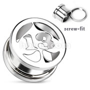 316L Surgical Steel Lucky 13 Screw Fit Tunnel