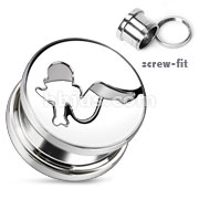 316L Surgical Steel Sexy Woman Screw Fit Tunnel
