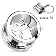 316L Surgical Steel Gecko Screw Fit Tunnel