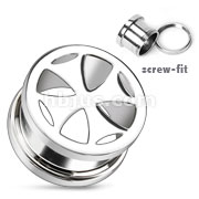 80 Pcs of Assorted Sizes of 316L Surgical Steel Celtic Cross Screw Fit Tunnel