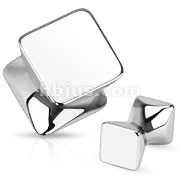 316L Surgical Steel Square Surface Saddle Plug