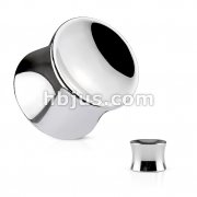 316L Surgical Steel Concaved Circle Saddle Plug
