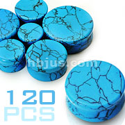 120pcs Turquoise Saddle Plugs 1/2