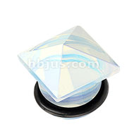 60 Pcs Assorted Size Large Opalite Semi Precious Stone Pyramid Top Single Flared Plug with O-Ring