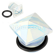 Opalite Semi Precious Stone Pyramid Top Single Flared Plug with O-Ring