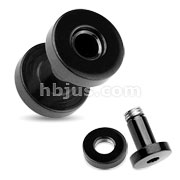 120 Pcs of Assorted Small Size Blackline Titanium Anodized Plugs (16ga to 6ga)