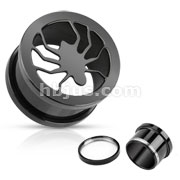 Black Titanium Anodized Black Widow Spider Screw Fit Tunnel