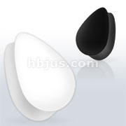 White Silicone Flexible Double Flared Tear Drop Plug