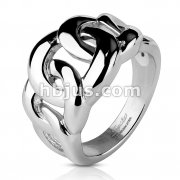 316L Stainless Steel Eternal Link Cast Ring