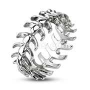 316L Stainless Steel Vertebrae Looped Bone Cast Ring