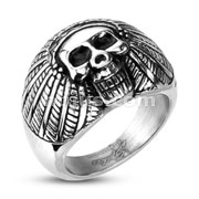 316L Stainless Steel Apache Chief Skull Cast Ring