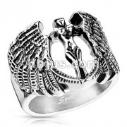 Stainless Steel Archangel Goddess Cast Ring
