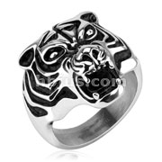 Stainless Steel Tiger Mask Cast Ring