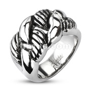 316L Stainless Steel Eternal Link Wide Cast Ring
