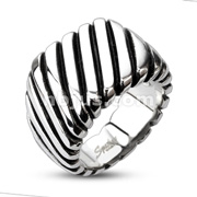 316L Stainless Steel Rope Band Cast Ring