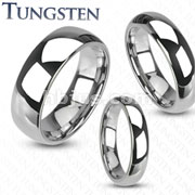 Tungsten Carbide Shiny Finish Traditional Wedding Band