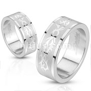 316L Stainless Steel Tribal Symbol Ring