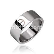Surgical Steel Bolt engraved Ring