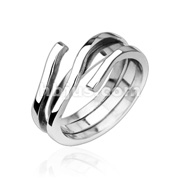 316L Stainless Steel 2 Piece Swirl Ring