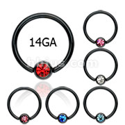 120 PCS of Black Titanium Plated 14 Gauges 1/2