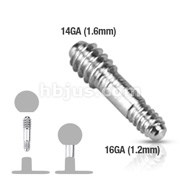 10 Pcs Pack of 316L Surgical Steel Dermal Anchor Extension Gauge Converter Pin for Dangle