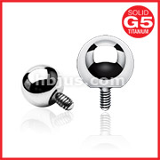 Grade 5 Solid Titanium Ball for Internally Threaded Dermal Anchors