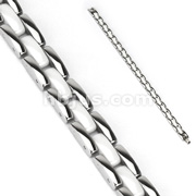 316L Stainless Steel White Ceramic Links Bracelet
