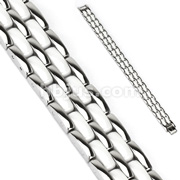 316L Stainless Steel Double Links White Ceramic Bracelet
