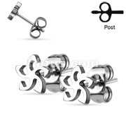Pair of 316L Stainless Steel Tribal Star Ear Stud