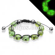 Bracelet with Glow in the Dark Skull Beads