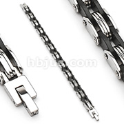 316L Stainless Steel & Rubber Bracelet