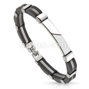 316L Stainless Steel & Rubber Bracelet