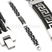 316L Stainless Steel & Rubber Bracelet