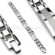 316L Stainless Steel Bracelet with Carbon Fiber