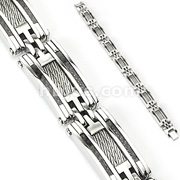 316L Stainless Steel CF and Wire Inlayed Bracelet