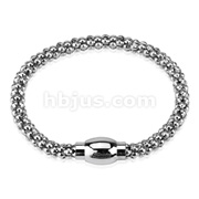 316L Stainless Steel Hollow Bubble Chain Link Bracelet