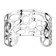 316L Stainless Steel Multi Bubbles Pattern Cuff Bangle Bracelet
