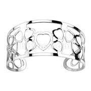 316L Stainless Steel Multi Hearts Pattern Cuff Bangle Bracelet