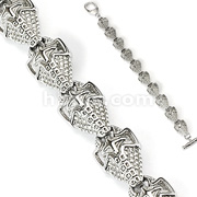 316L Stainless Steel Medival Shield Link Bracelet