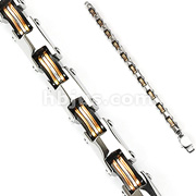 316L Stainless Steel Multi Colored Hexagon Bracelet