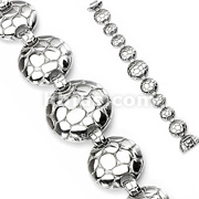 316L Stainless Steel Turtle Shell Link Bracelet