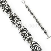 316L Stainless Steel Tribal Bead Bracelet