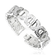 316L Stainless Steel Gem Inalyed XXXX Braclet