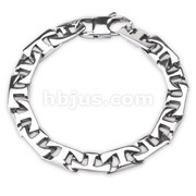 316L Steel Cast Flat T - Link Bracelet