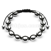 Bracelet with Stainless Steel Metallic Beads