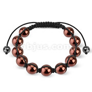 Bracelet with Coffee Pearlish Beads