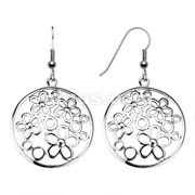 316L Stainless Steel Multi Flower Hollow Dome Shield Earring